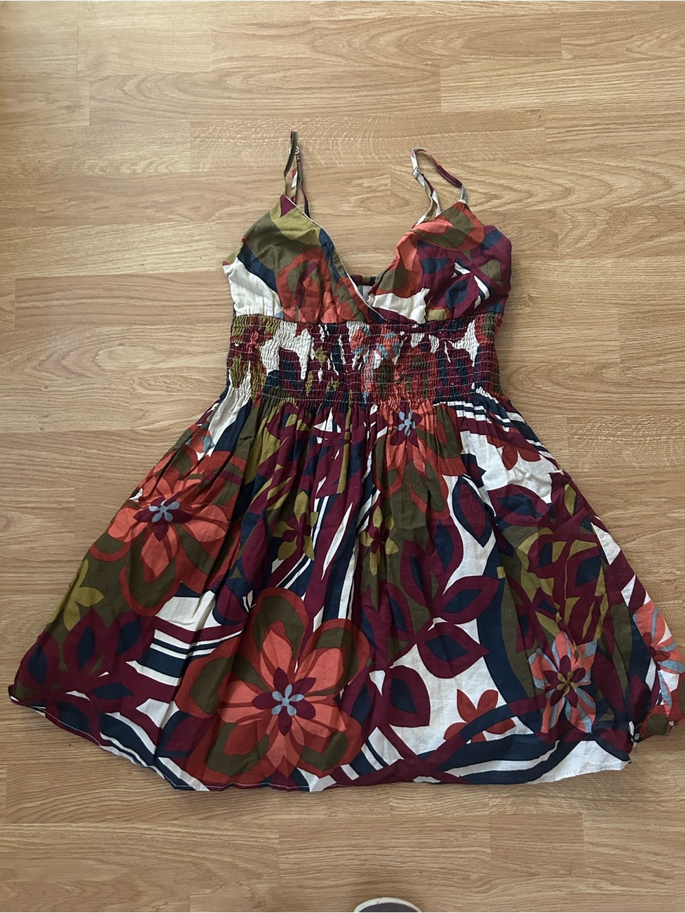 Vintage Y2K Xhilaration Floral Smocked Babydoll Dress